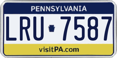 PA license plate LRU7587