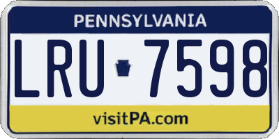 PA license plate LRU7598