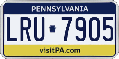 PA license plate LRU7905