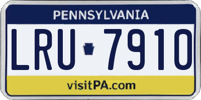 PA license plate LRU7910
