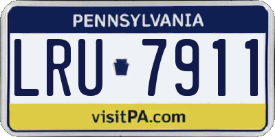 PA license plate LRU7911