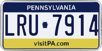 PA license plate LRU7914