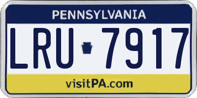 PA license plate LRU7917