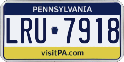PA license plate LRU7918