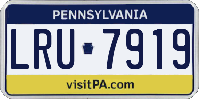 PA license plate LRU7919