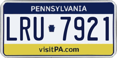 PA license plate LRU7921