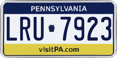 PA license plate LRU7923