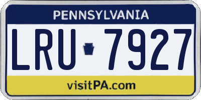 PA license plate LRU7927