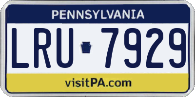 PA license plate LRU7929