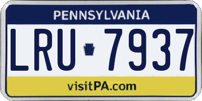 PA license plate LRU7937
