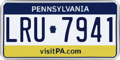 PA license plate LRU7941