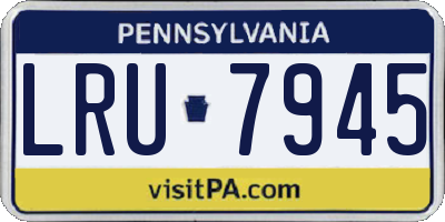 PA license plate LRU7945