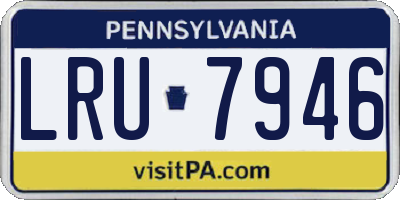 PA license plate LRU7946