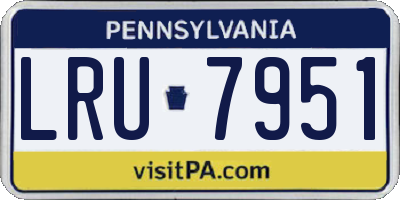 PA license plate LRU7951