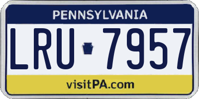 PA license plate LRU7957