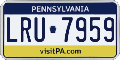 PA license plate LRU7959
