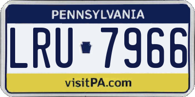 PA license plate LRU7966