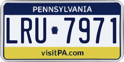 PA license plate LRU7971