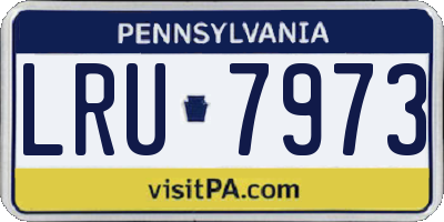 PA license plate LRU7973