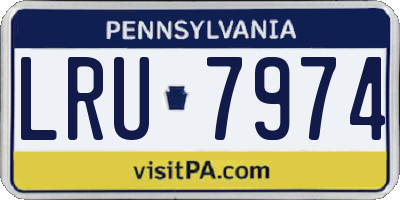PA license plate LRU7974