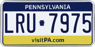 PA license plate LRU7975