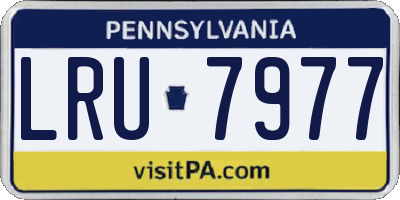PA license plate LRU7977