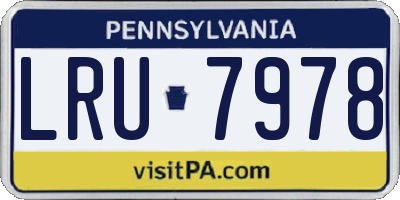 PA license plate LRU7978