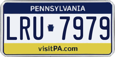 PA license plate LRU7979