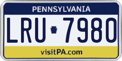 PA license plate LRU7980
