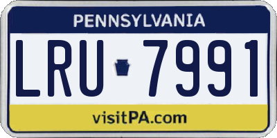 PA license plate LRU7991