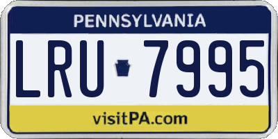 PA license plate LRU7995