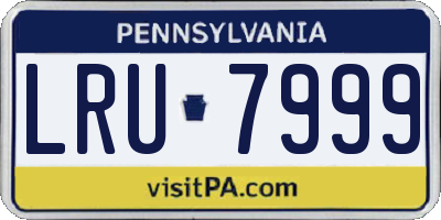 PA license plate LRU7999