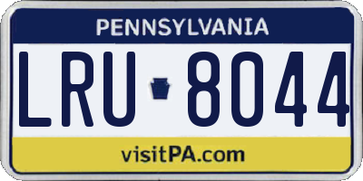 PA license plate LRU8044