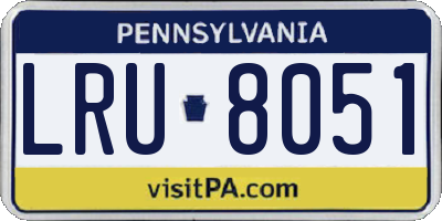 PA license plate LRU8051