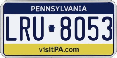 PA license plate LRU8053