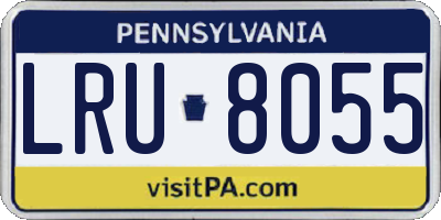 PA license plate LRU8055