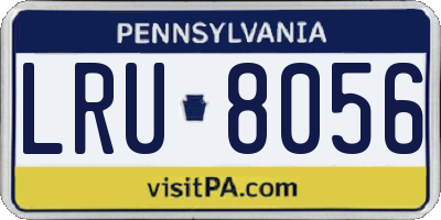 PA license plate LRU8056