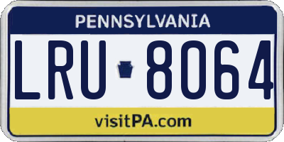 PA license plate LRU8064