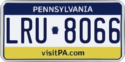 PA license plate LRU8066