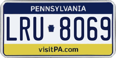 PA license plate LRU8069