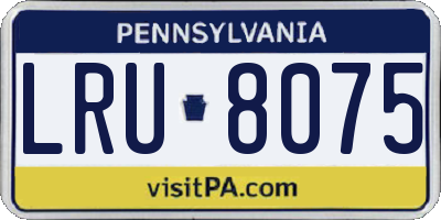 PA license plate LRU8075