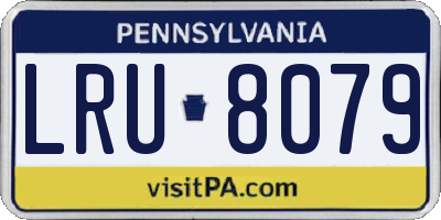PA license plate LRU8079