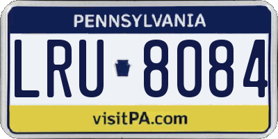 PA license plate LRU8084