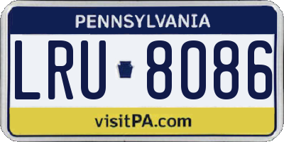 PA license plate LRU8086