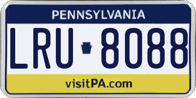 PA license plate LRU8088