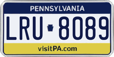 PA license plate LRU8089