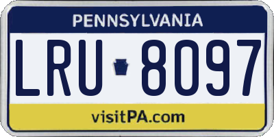 PA license plate LRU8097
