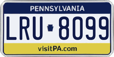 PA license plate LRU8099