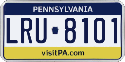 PA license plate LRU8101