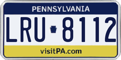PA license plate LRU8112
